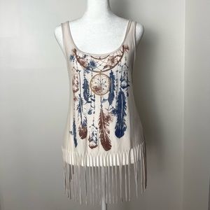 About A Girl Los Angeles Boho Sleeveless Top S
